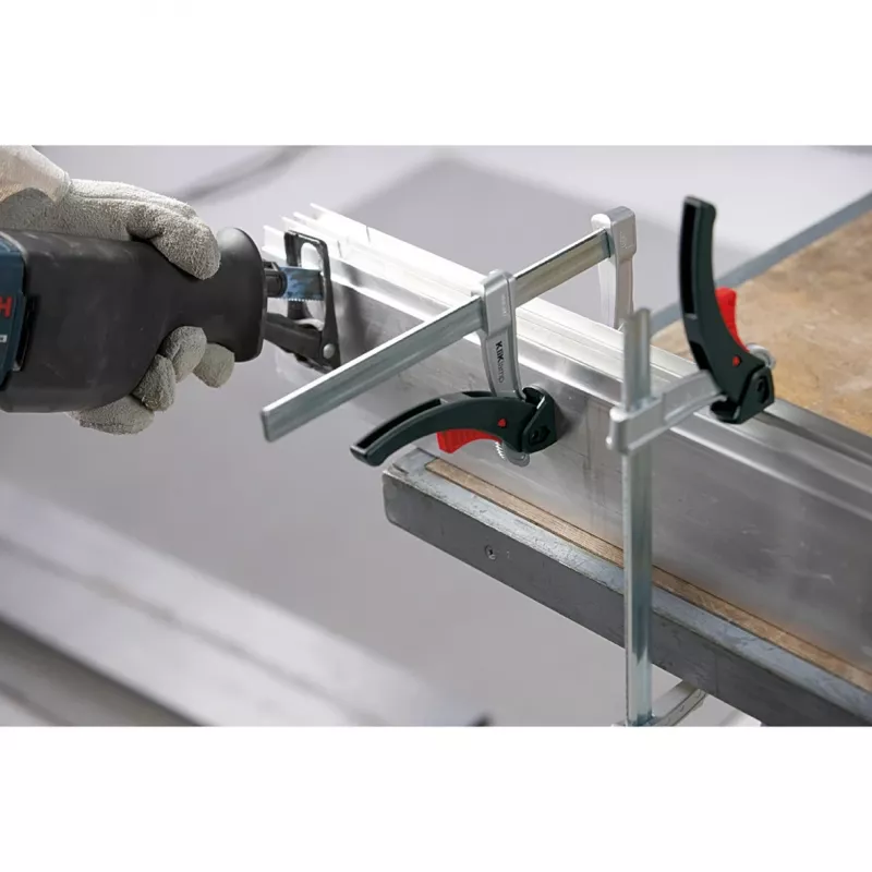 BESSEY KliKlamp strypinis spaustuvas 30 cm, nerūdijantis plienas, juoda, raudona