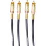 shiverpeaks BASIC-S 2x RCA - 2x RCA 1,5 m garso laidas, juodas - auksinis (BS40222)