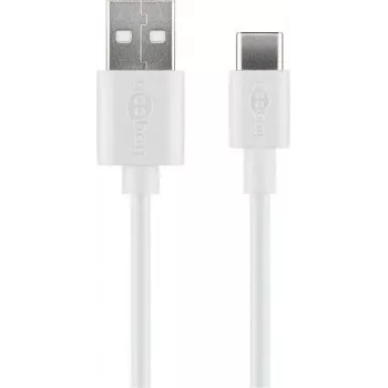Wentronic 59126 0,5 m USB-A į USB-C laidas, baltas