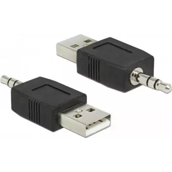 DeLOCK 66069 USB A – 3,5 mm lyties keitiklis, juodas