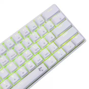 Laidinė mechaninė klaviatūra White Shark Shinobi-2 (GK-004221) – mėlyni jungikliai, balta, US išdėstymas