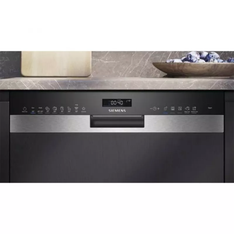Indaplovė Siemens iQ500 SN55ES12CE pusiau įmontuojama 14 komplektų