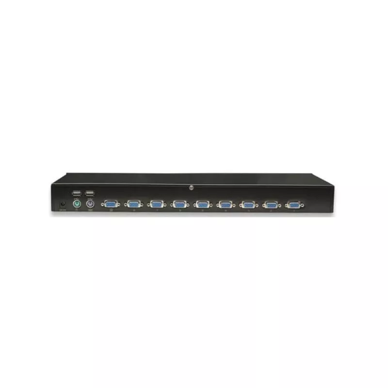 Intellinet 8 prievadų stovo KVM jungiklis, kombinuotas USB + PS/2, ekrano meniu, kabeliai komplekte (Euro 2 kištukas)