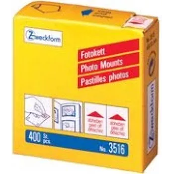 AVERY dvipusiai tvirtinimo kvadratėliai nuotraukoms 12×12 mm, 400 vnt. dozatoriuje (PH3516)