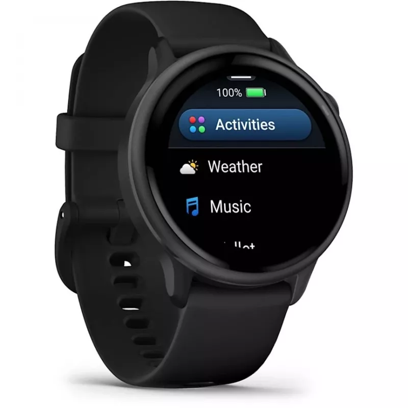 Garmin vívoactive 6 3,05 cm (1,2 inch) AMOLED 42 mm skaitmeninis 390 x 390 pikselių jutiklinis ekranas juodas Wi-Fi GPS