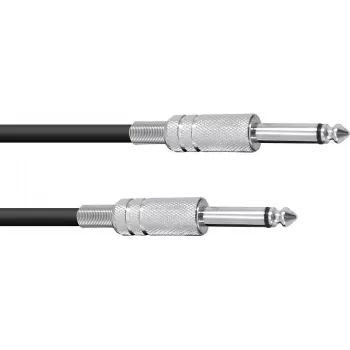 Kabelis 6,3 mm mono Omnitronic 6 m juodas – instrumentinis/prijungimo laidas, 6,3 mm TS, 6 m ilgio