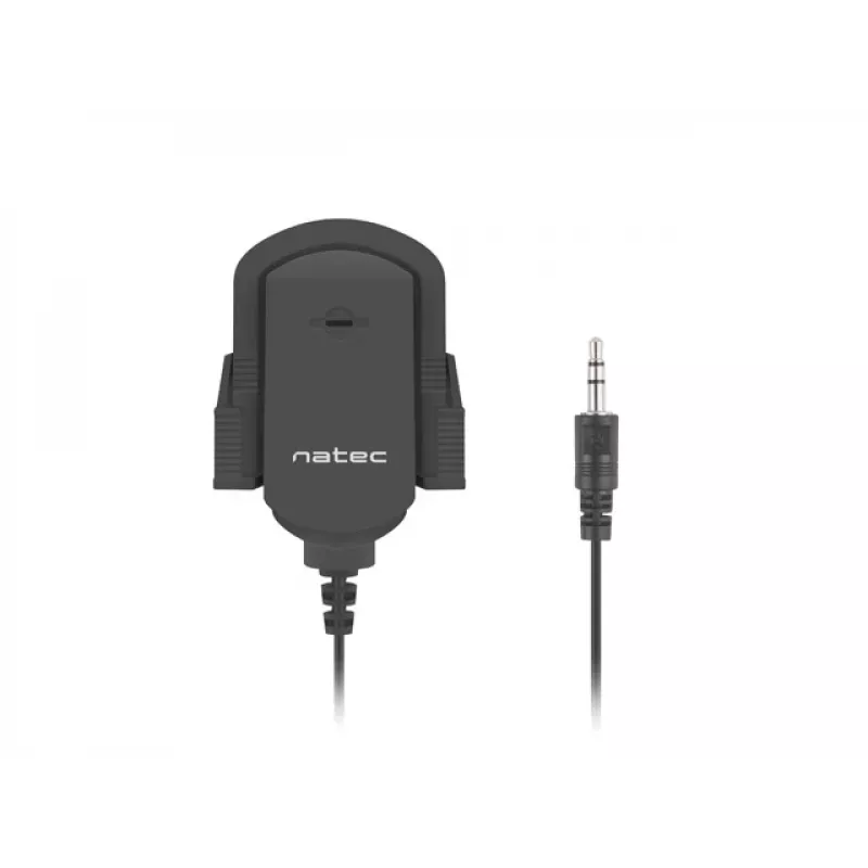 Segtuvinis mikrofonas NATEC NMI-1352, laidinis 3,5 mm, jautrumas -58 dB, 50–16000 Hz, 1,8 m laidas, 20 g