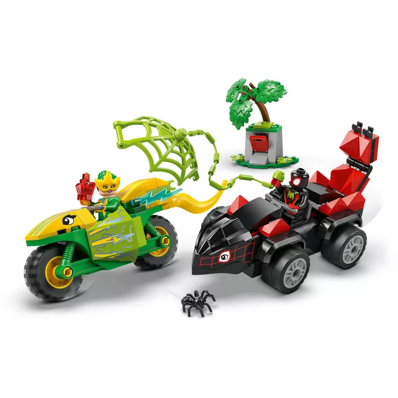 LEGO MARVEL 11198 Sukiojo ir Elektro dinozaurų automobilių gaudynės