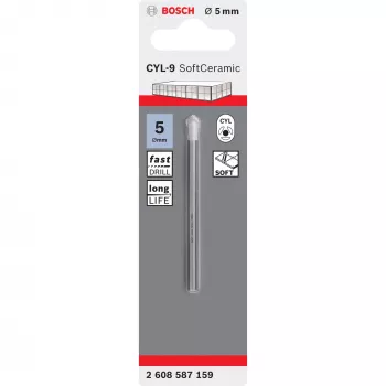 Gręžtuvas Bosch CYL-9, 5 mm skersmuo, 70 mm ilgis, 1 vnt.