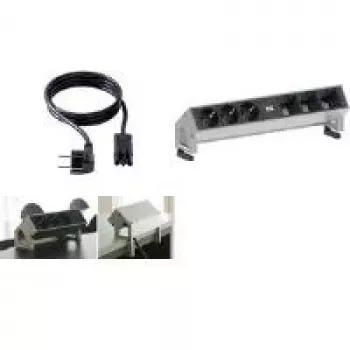Bachmann 902.402 3x Schuko kištukinis lizdas, aliuminio profilis