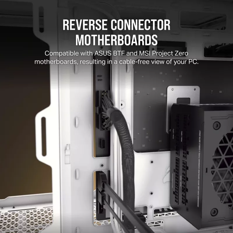 Corsair 2500D AIRFLOW Micro ATX dviejų kamerų korpusas – Baltas CC-9011264-WW