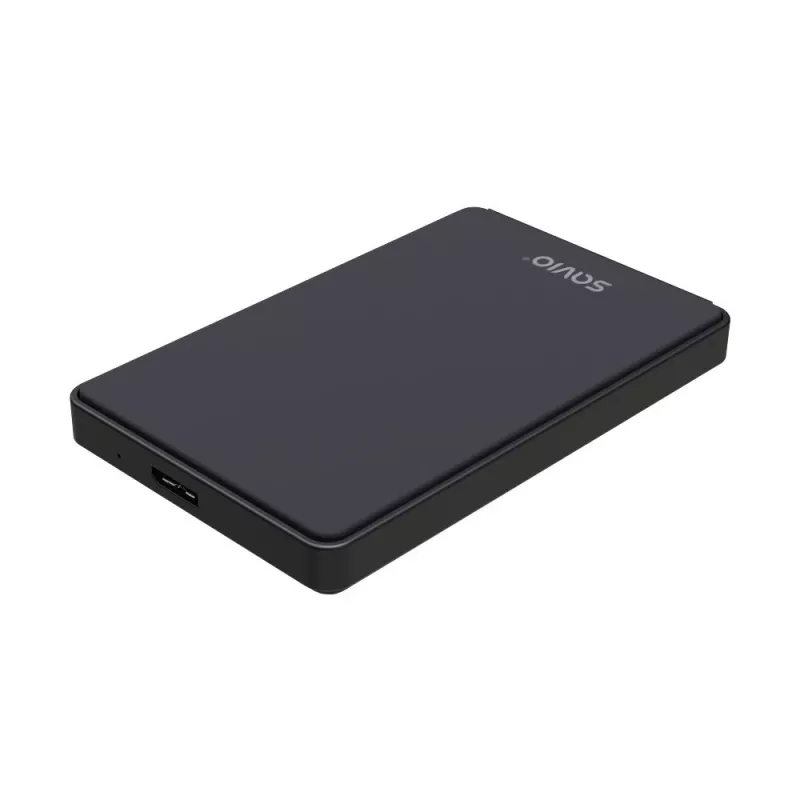 Išorinis HDD/SSD dėklas SAVIO AK-65 Juodas 2,5 colio SATA USB 3.0 5 Gbit/s Micro-USB