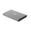 Išorinis HDD/SSD dėklas NATEC Rhino GO — 2,5 colio SATA, 9,5 mm, USB 3.0, aliuminis, pilkas, iki 4 TB