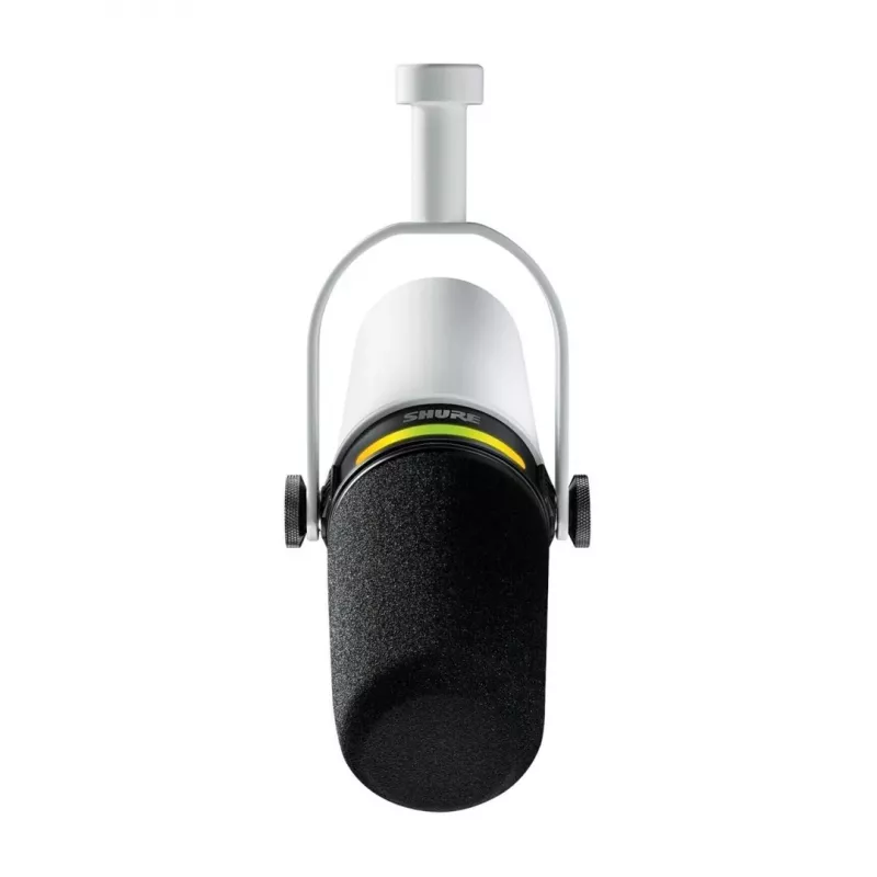 Shure MV7+-W - balso/pulto mikrofonas su XLR/USB-C jungtimi, baltas