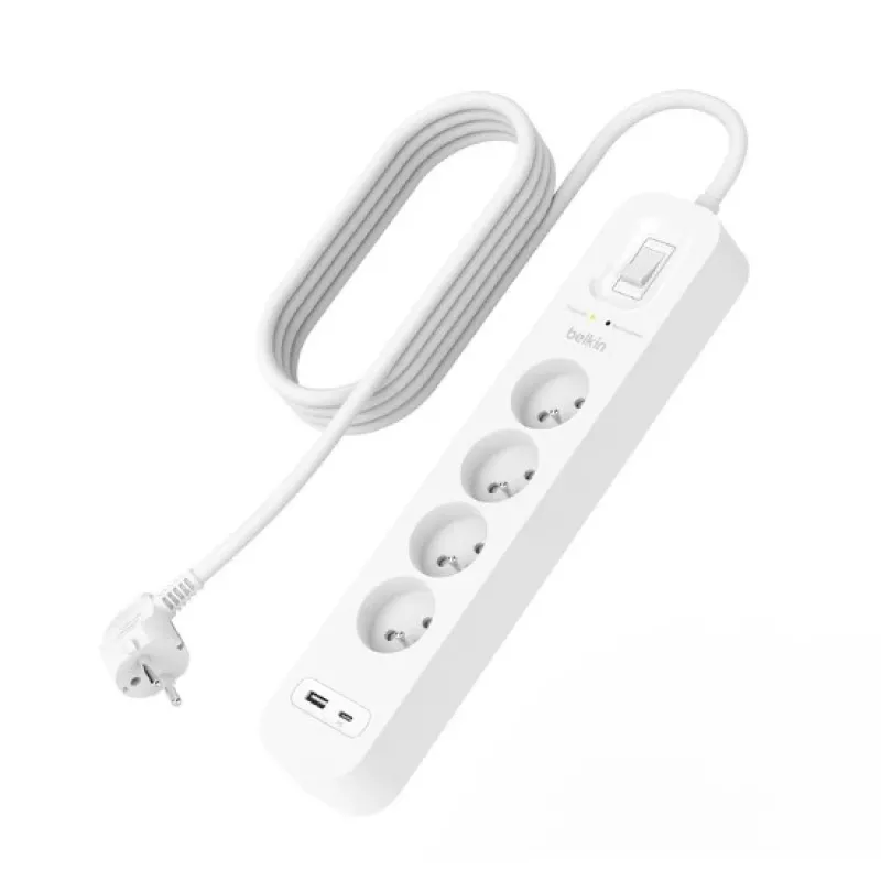 Apsauginis filtras Belkin SRB001CA2M 4 AC lizdai 900 J Baltas 2 m
