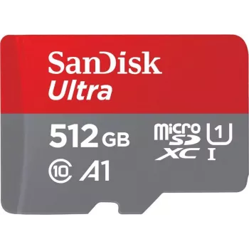 SanDisk microSDHC Ultra 512GB (UHS-1/Cl.10/100MB/s) + adapteris, planšetei (00215485)