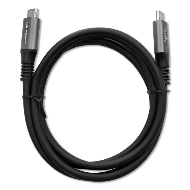 USB-C kabelis QOLTEC USB4 240W, skirtas Thunderbolt 3/4, 40 Gbps, 240 W galios tiekimas