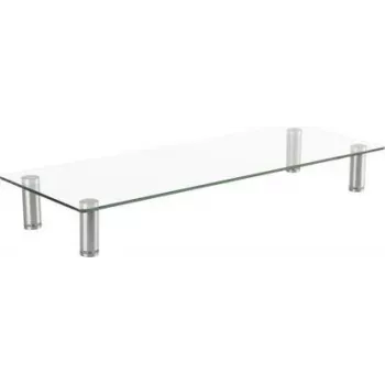 SpeaKa Professional Monitor Riser - reguliuojamas aukštis 75–90 mm permatomas (SP-9007480)