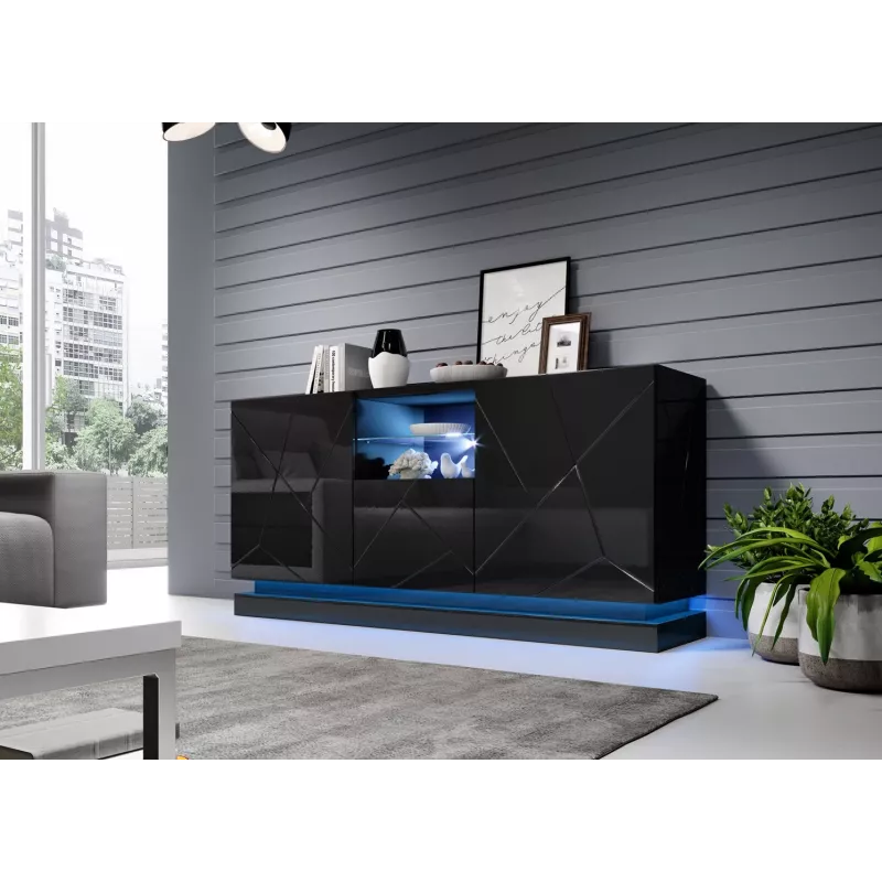 Komoda su LED apšvietimu QIU 2D1K RGB
