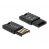 DeLOCK USB 2.0 kortelių skaitytuvas juodas MicroSD MicroSDHC MicroSDXC 480 Mbit/s