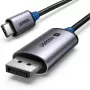 USB-C į DisplayPort laidas UGREEN 1 m — USB-C (vyriškas) į DisplayPort (vyriškas), tiesios jungtys, juodas