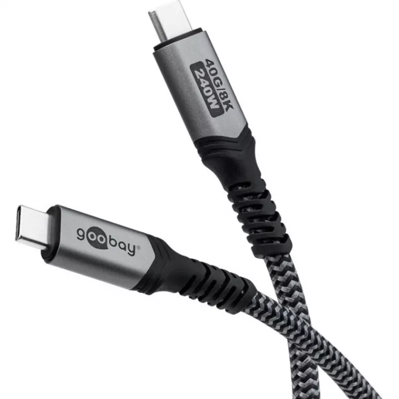 Goobay 74211 USB-C laidas juodas