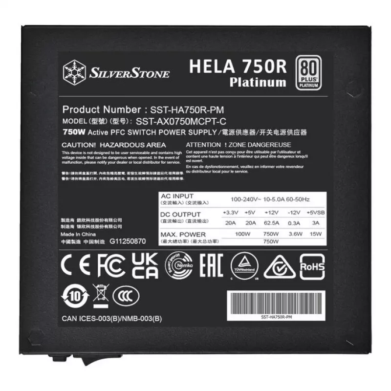 Maitinimo šaltinis SilverStone HELA 750R 750 W
