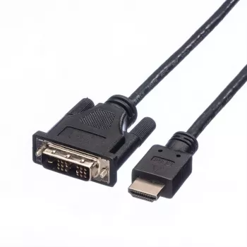 ROLINE adapteris HDMI į DVI-D (Single Link) – 1,5 m – juodas (11.04.5516)
