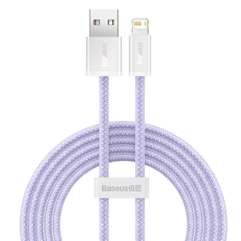 Baseus Dynamic laidas USB į Lightning, 2.4A, 2m (Violetinė)