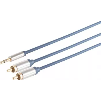 Garso kabelis ShiverPeaks 30833-MHQ-SLIM — 3,00 m, 3,5 mm lizdas į RCA jungtis