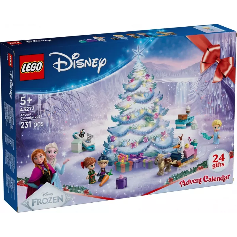 Konstruktorius LEGO Disney „Frozen“ Advento kalendorius 2025 rinkinys 43273 – 231 detalė, 4 minifigūrėlės, nuo 5 metų