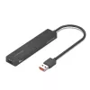 USB 3.2 Gen 2 5-in-1 Multiport Hub Vention CHOBB — 5 prievadai (4× USB 3.2 Gen 2 Type-A, 1× USB 3.2 Gen 1 Type-A), 0,15 m, ABS, juoda