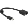 DeLOCK 65554 Mini DisplayPort į DisplayPort kabelis 0,21 m juodas