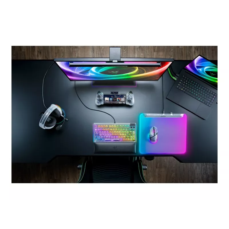 Žaidimų pelės kilimėlis Razer Firefly V2 Pro White – RGB apšvietimas, USB maitinimas, neslystanti bazė