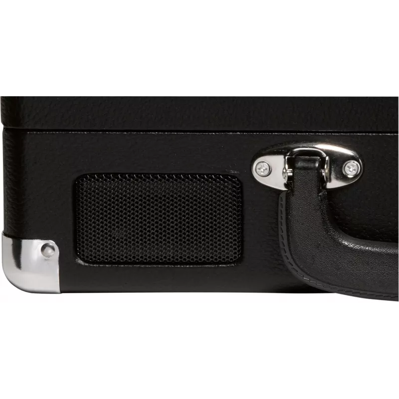 Denver VPL-120BLACK juodas diržinis USB patefonas su įmontuotais garsiakalbiais
