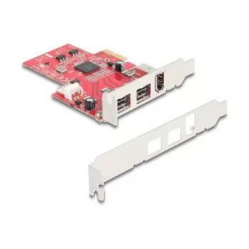 DeLOCK 90738 PCIe FireWire adapteris vidinis IEEE 1394 raudonas