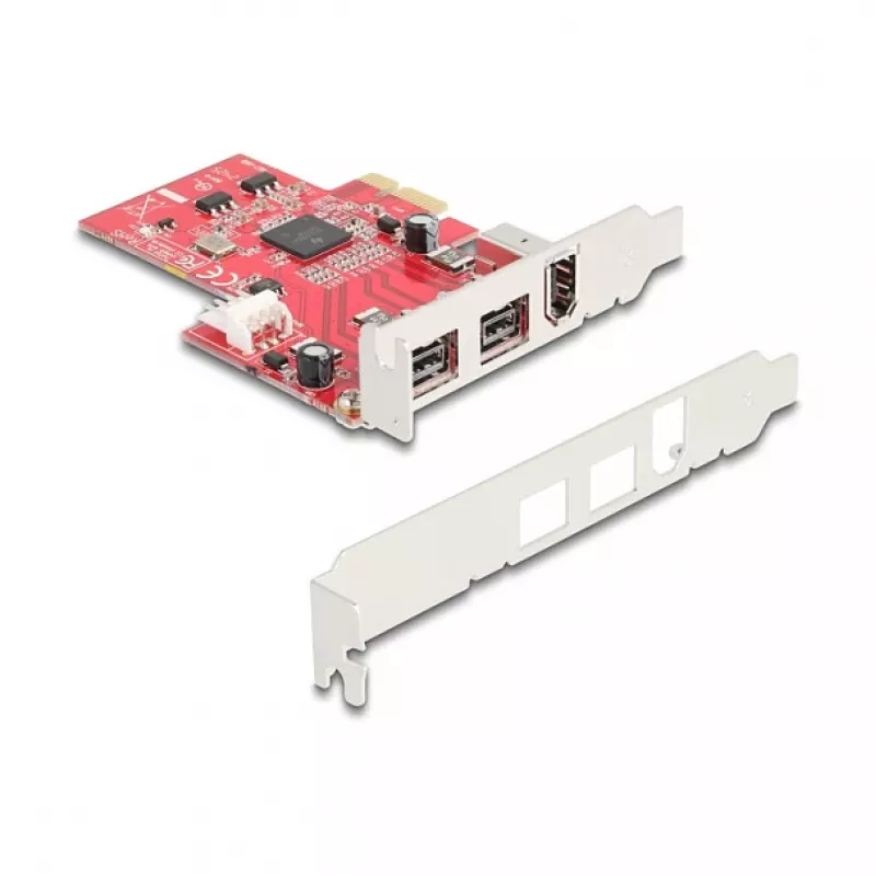 DeLOCK 90738 PCIe FireWire adapteris vidinis IEEE 1394 raudonas