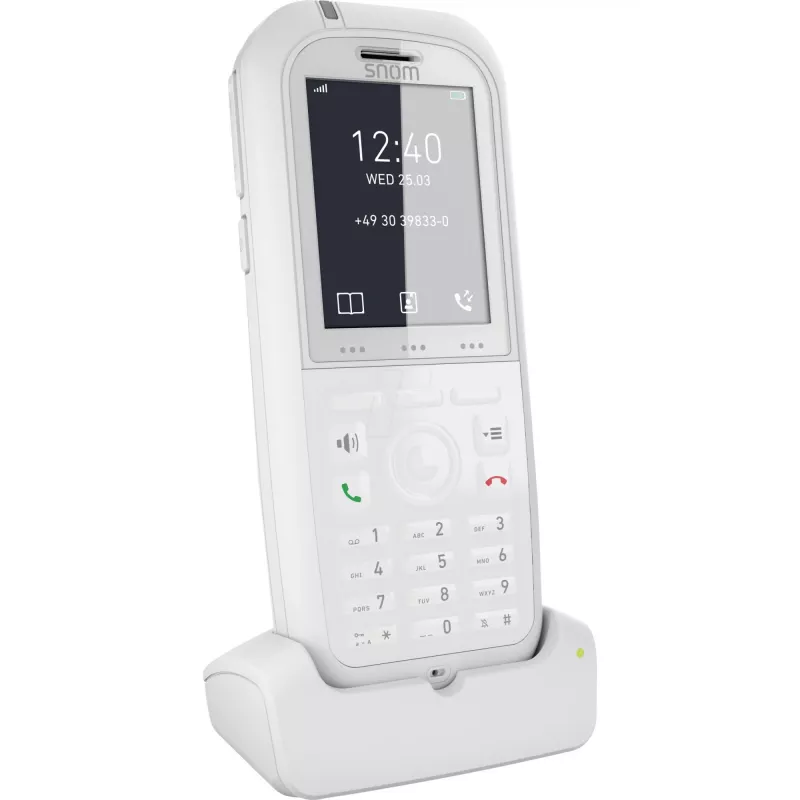 Snom M90 DECT belaidis telefono ragelis su skambučio ID, baltas