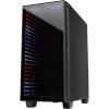 Korpusas INTER-TECH X-608 INFINITY MICRO, microATX, RGB, priekinis ir šoninis grūdintas stiklas, be maitinimo šaltinio