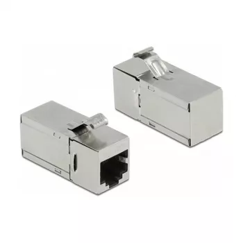 DeLOCK Keystone modulis RJ45 lizdas į RJ45 lizdą Cat.6A 90° kampu