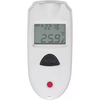 VOLTCRAFT IR 110-1S rankinis termometras juodas - baltas °F/°C nuo -33 iki 110 °C su įmontuotu ekranu (IR 110-1S)