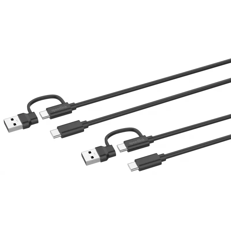 USB 3.2 Gen 1 laidas Speedlink SL-460101-BK, 3 m, USB A/USB C į USB C, juodas
