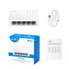 Cudy GS105U tinklo jungiklis – 5 prievadų Gigabit Ethernet (10/100/1000), baltas, 5 V