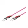 Šviesolaidinis pataikomasis kabelis LWL Duplex OM4 (daugiamodis, 50/125) ST/ST, LSZH, 2 m, Good Connections®