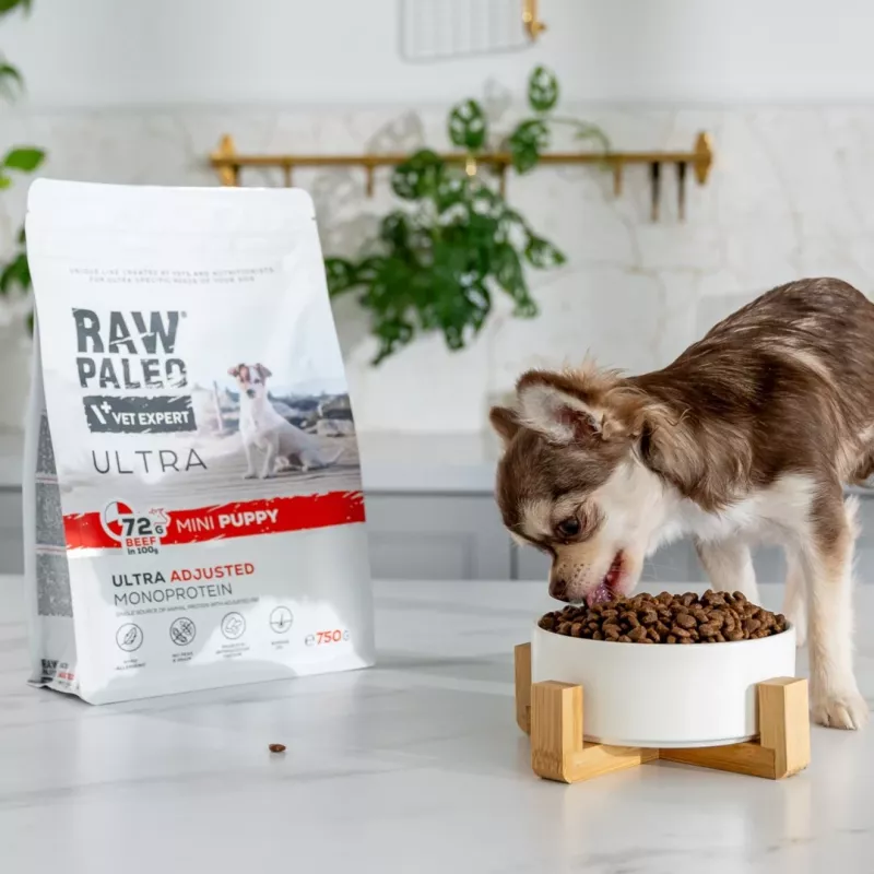 RAW PALEO Ultra Mini Puppy Beef – sausas ėdalas mažų veislių šuniukams – 8 kg