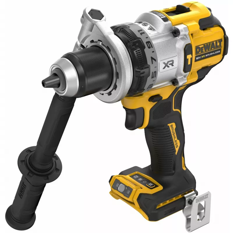 Gręžtuvas DeWalt DCD1007NT-XJ, 18V bešepetėlis, 3 greičiai, 2250 sūkių/min, greitai užveržiama griebtuvė (1,5–13 mm), 1,85 kg