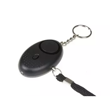 Asmeninis signalinis prietaisas GUARD YC-003-BL — 120 dB, LED žibintuvėlis, LR41 baterijos, nešiojamas saugos įrenginys