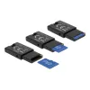 DeLOCK USB 2.0 kortelių skaitytuvas juodas MicroSD MicroSDHC MicroSDXC 480 Mbit/s