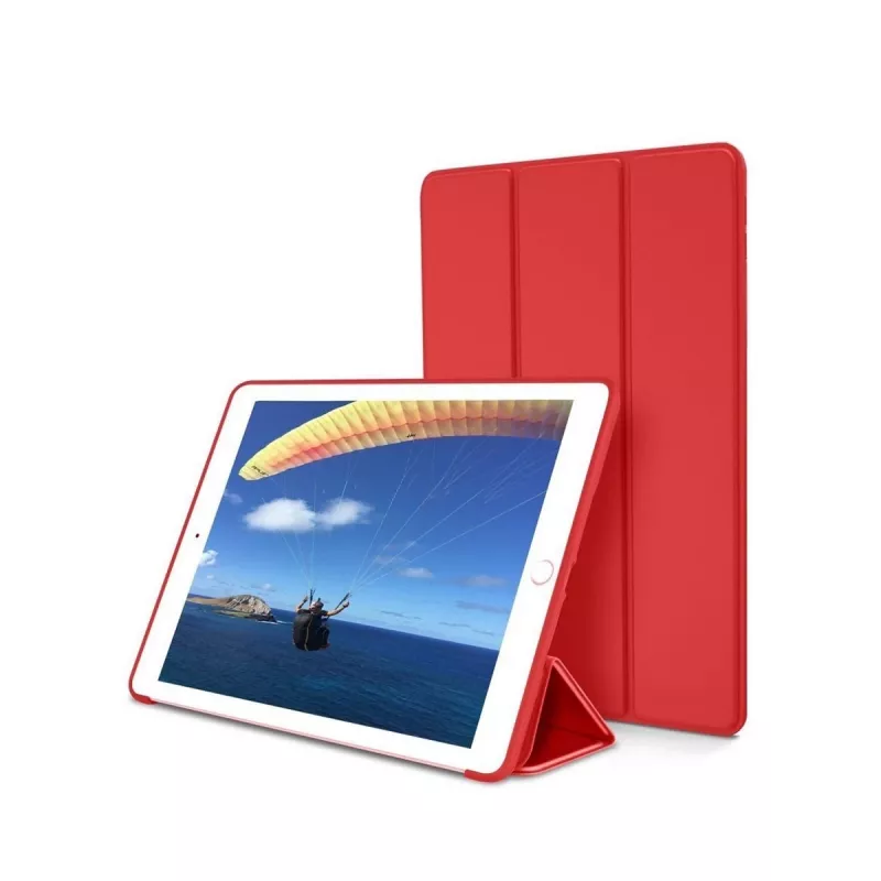 Odinė tabletės dėklas Devia iPad Air 2019 / iPad Pro 10.5 su laikikliu pieštukui, Raudona