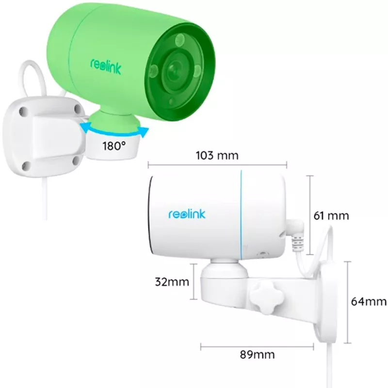 PoE kamera Reolink P330P 4MP – naktinis matymas, judesio detekcija